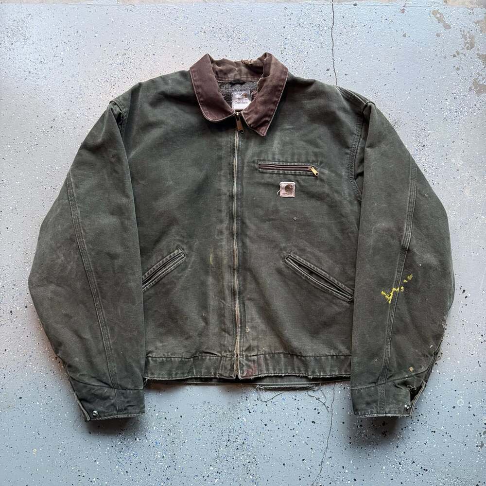 Vintage 1990s Carhartt J97 MOS Detroit Jacket Men's XL/2XL Moss Green Workwear J